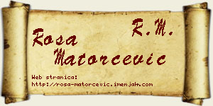 Rosa Matorčević vizit kartica